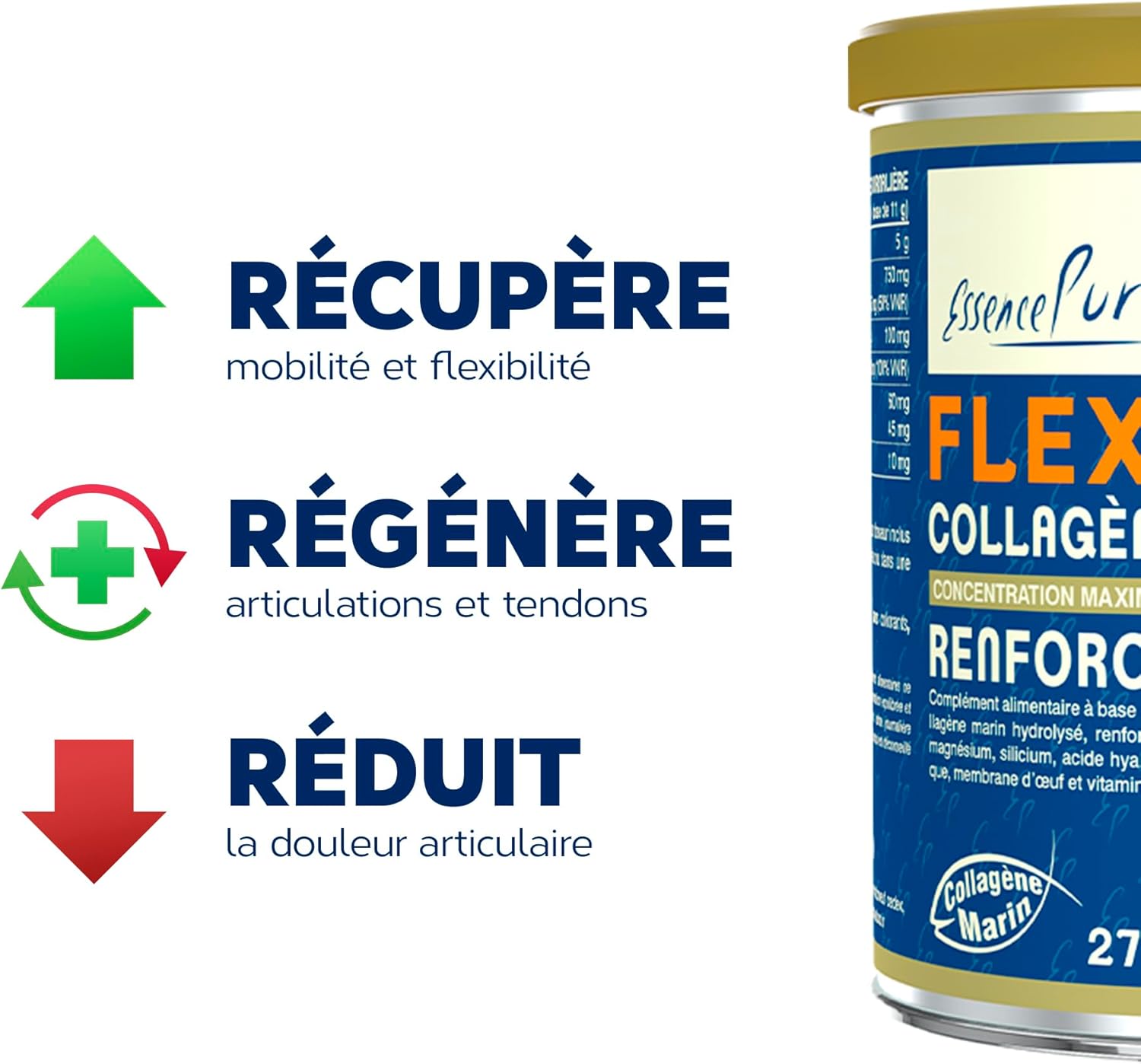 Thumbnail 2 de Collagène Marin Poudre 275 g – Flexi Collagène Renforcé avec Peptan et Ovomet par Essence Pure