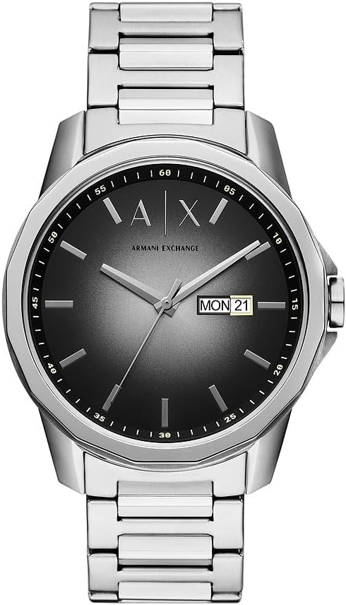 Detalle de Armani Exchange orologio da uomo con movimento al quarzo, cassa da 44 mm e datario
