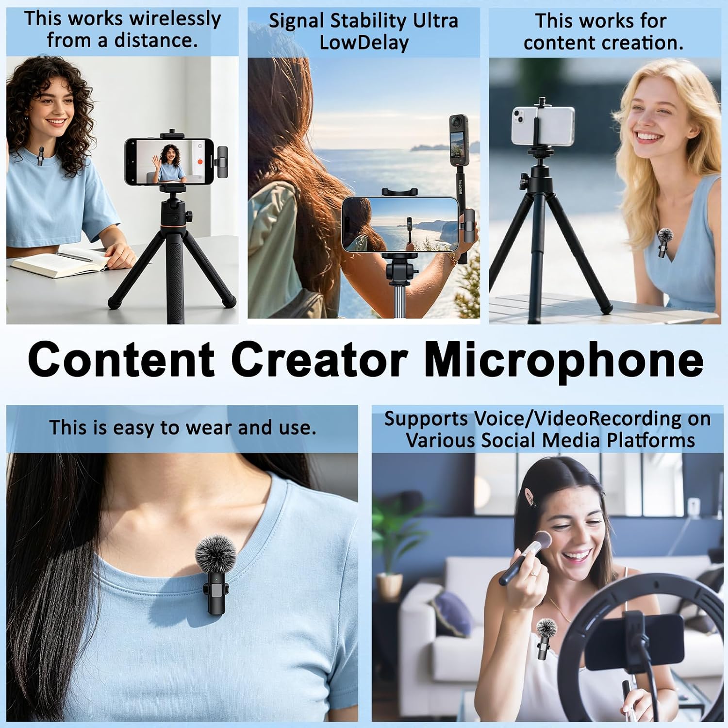 Thumbnail 5 de Uewpv wireless lavalier microphone set with two mics