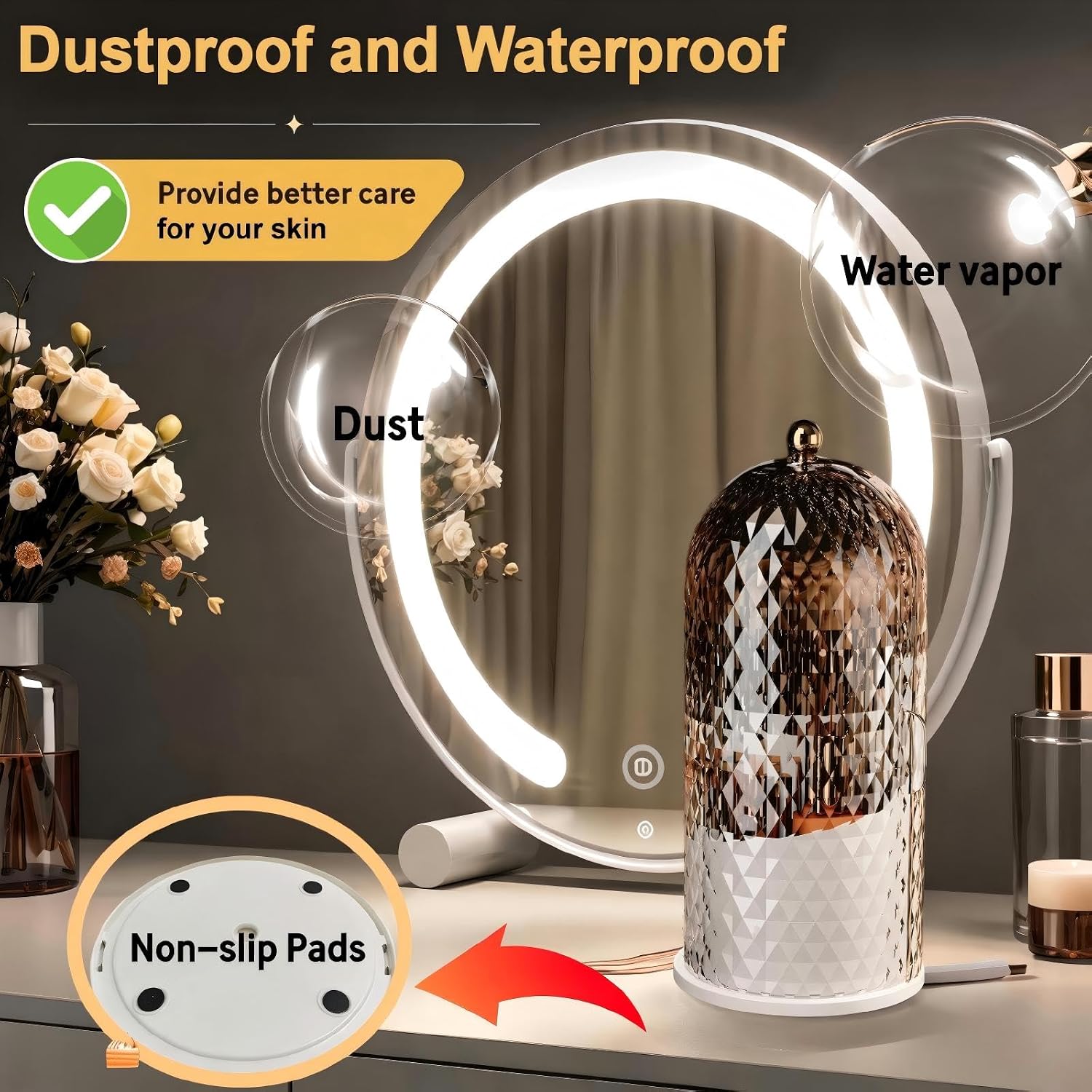 Thumbnail 4 de RONGZHIERK Makeup Brush Holder 360° Rotating