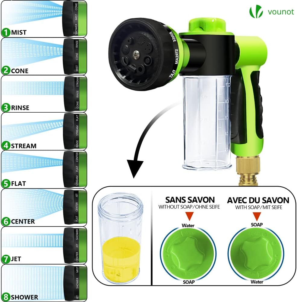 Detalle de VOUNOT Tuyau d’Arrosage Extensible 30m