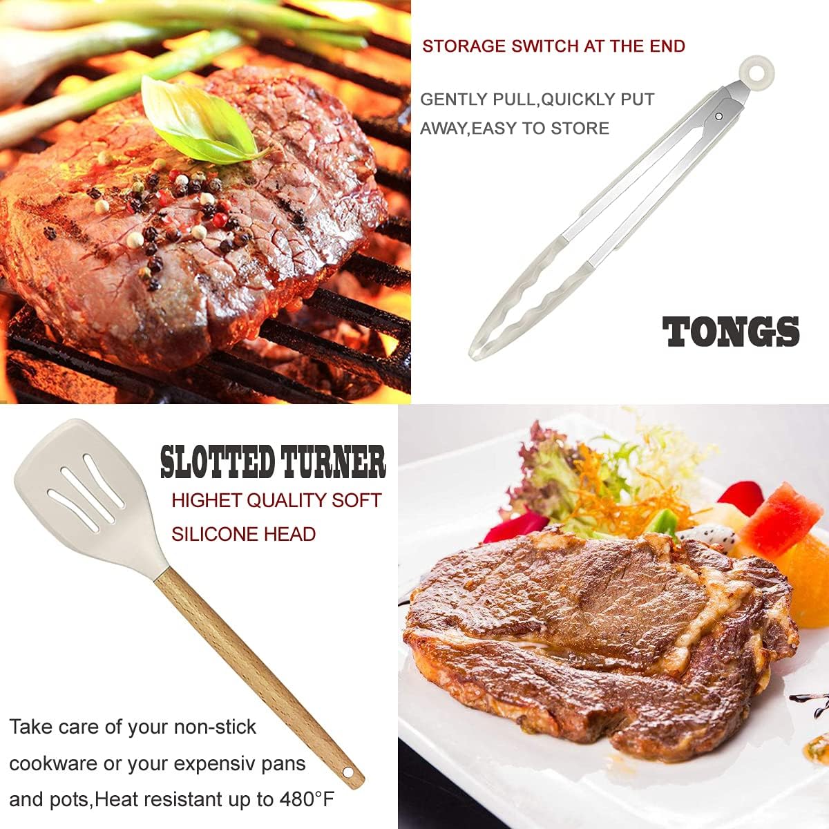 Detalle de 35-Piece Silicone Kitchen Utensil Set