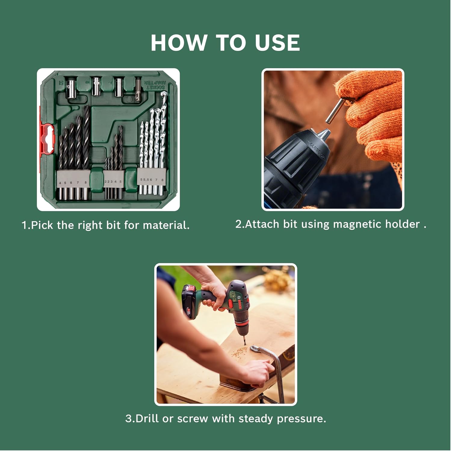 Thumbnail 4 de Bosch 34 pièces : ensemble de forets et tournevis en titane X-Line pour bois, pierre et métal