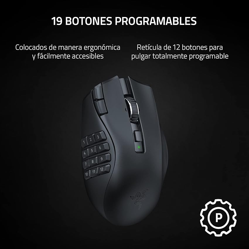 Thumbnail 1 de Razer Naga V2 HyperSpeed, ratón MMO ergonómico 250 h 📱