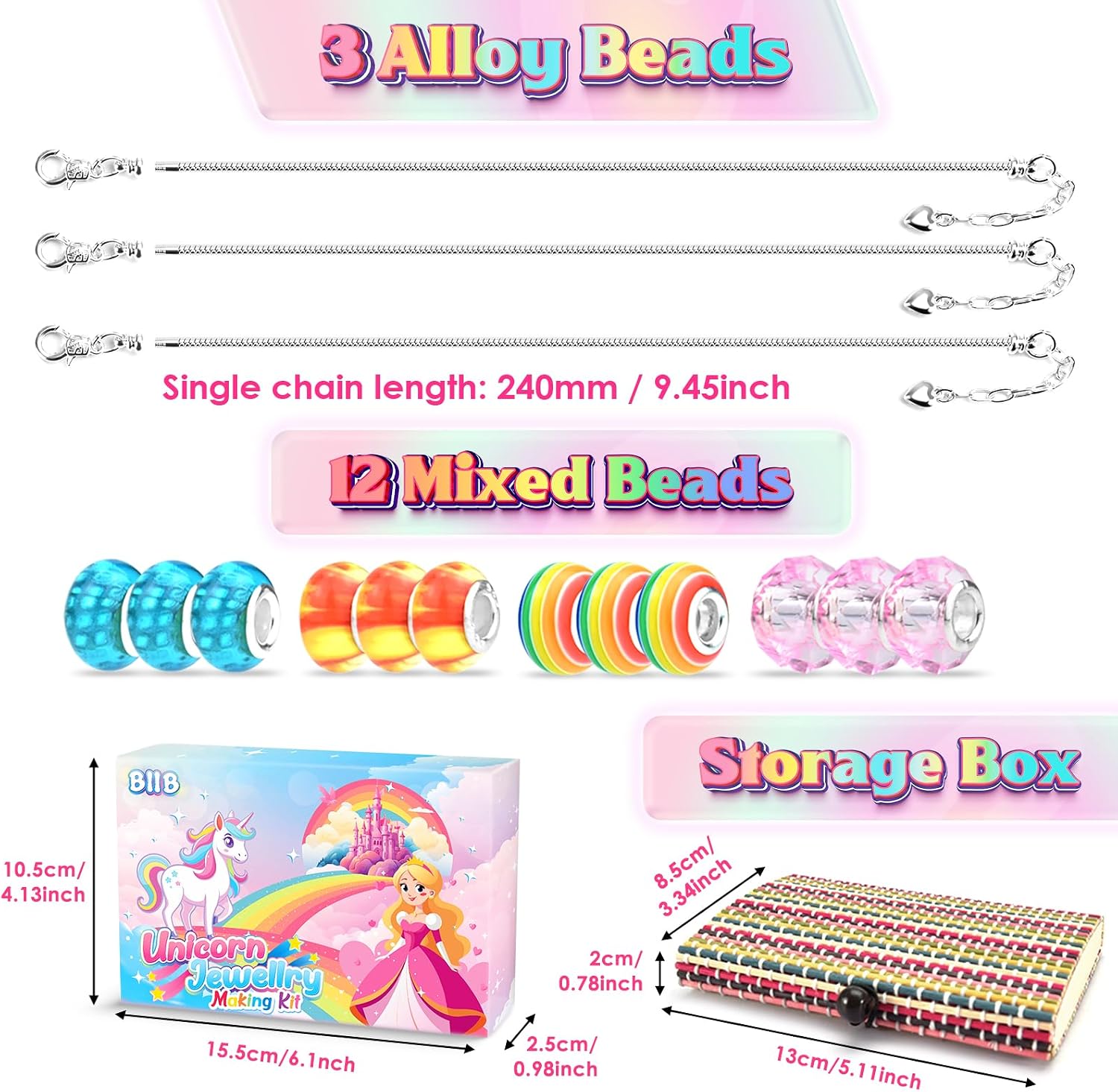 Detalle 2 de BIIB Friendship Bracelet Jewellery Making Kit 25 cm