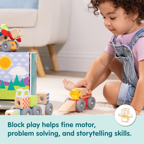 Thumbnail 4 de Melissa & Doug Blockables Snap And Play – Vehicles: 54 Wooden Building Blocks for Creative Play