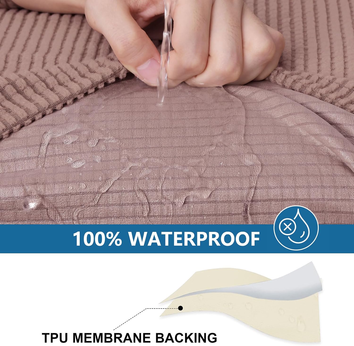 Detalle de hyha 3-piece Waterproof Couch Cushion Covers ๐