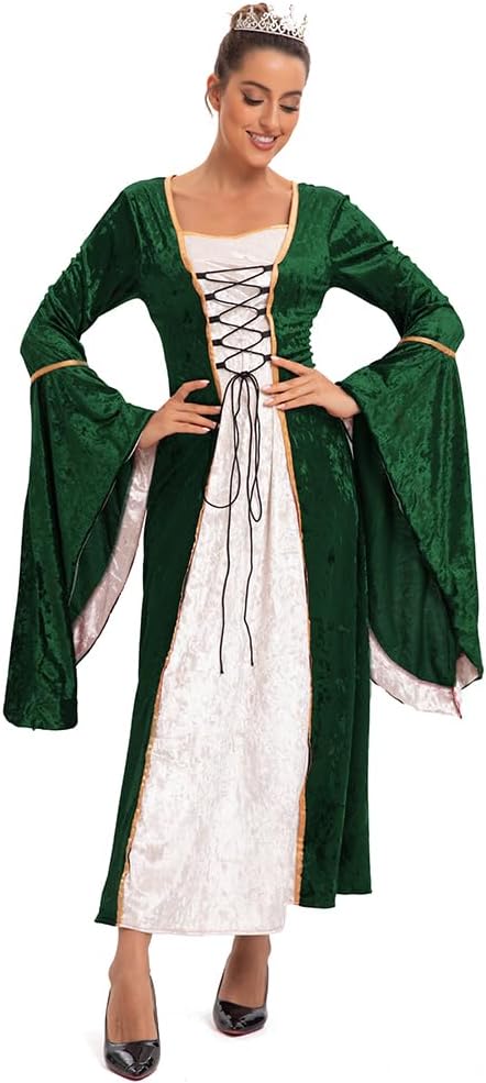 Thumbnail 5 de Vestido medieval verde 2XL Feynman