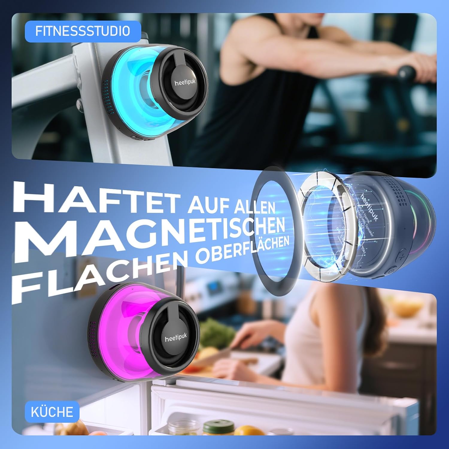 Detalle 2 de heetipuk Magnetischer Bluetooth Lautsprecher 5W