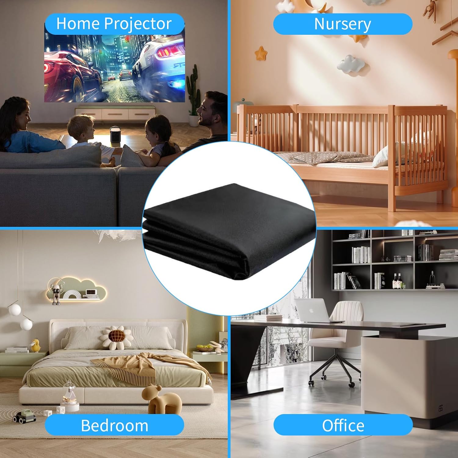 Thumbnail 6 de JUJIBL Magnetic Blackout Blinds: Portable, Drill-Free Light Control for Any Window
