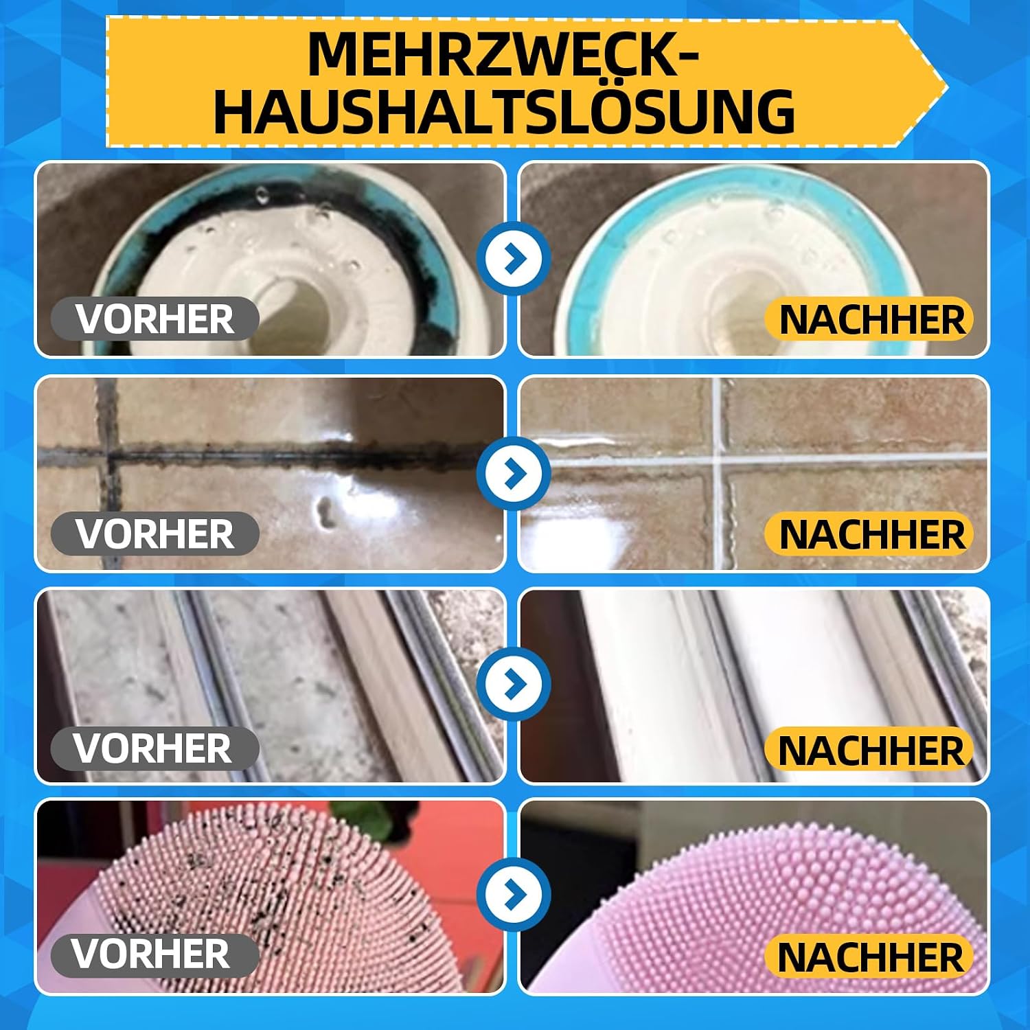 Detalle de Mould Stain Remover Gel 150 ml – haftender Schimmel- & Schmutzentferner für Fugen, Bad und Küche