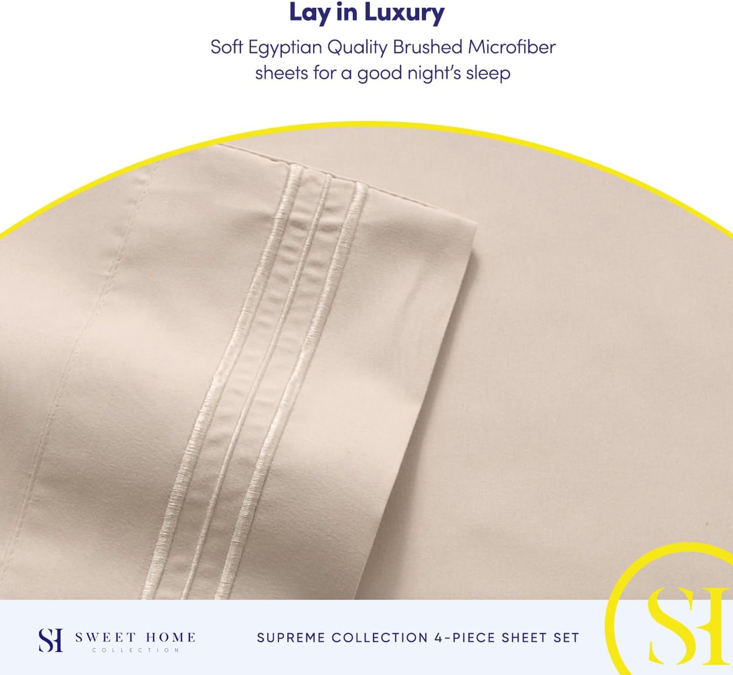 Thumbnail 5 de Sweet Home Collection 1800 King Bed Sheets