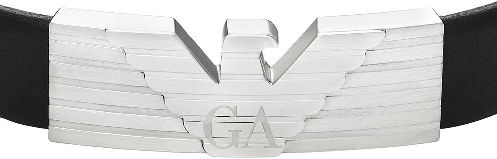 Thumbnail 1 de Emporio Armani Homme Bracelet en cuir avec fermeture à bouton poussoir