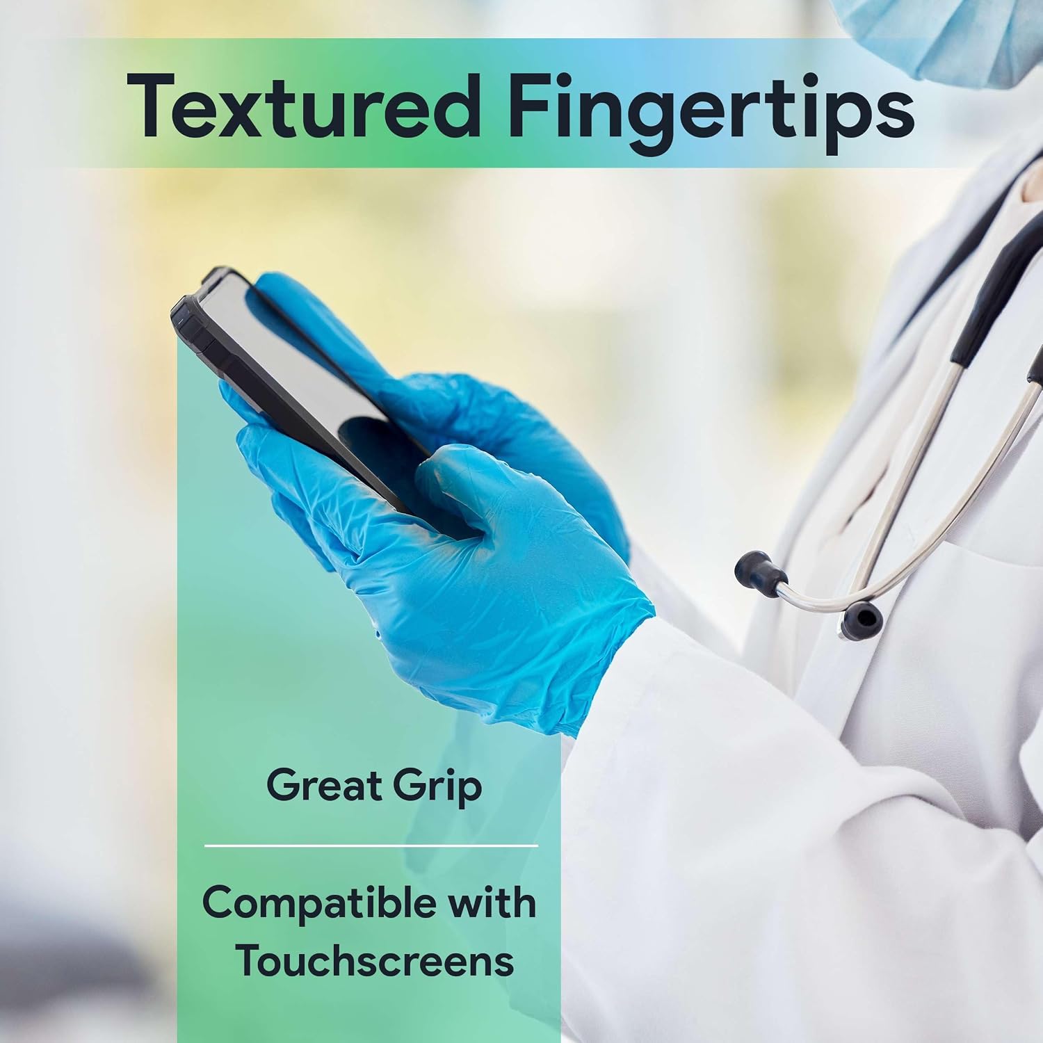 Thumbnail 5 de FifthPulse Blue Nitrile Exam Gloves – Large, 1000 Count (Case of 10 Boxes)