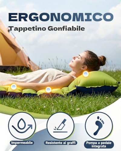 Detalle de Rgaden Esterilla Camping Autohinchable Ultraligera 190 × 70 × 15 cm