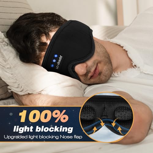 Detalle 2 de LC-dolida Bluetooth Sleep Eye Mask Headphones with 16+ Hour Battery and Total Blackout