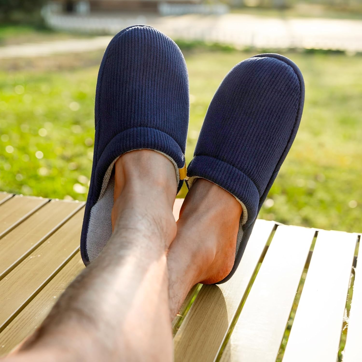Detalle 2 de VeraCosy chaussons respirants homme mémoire foam