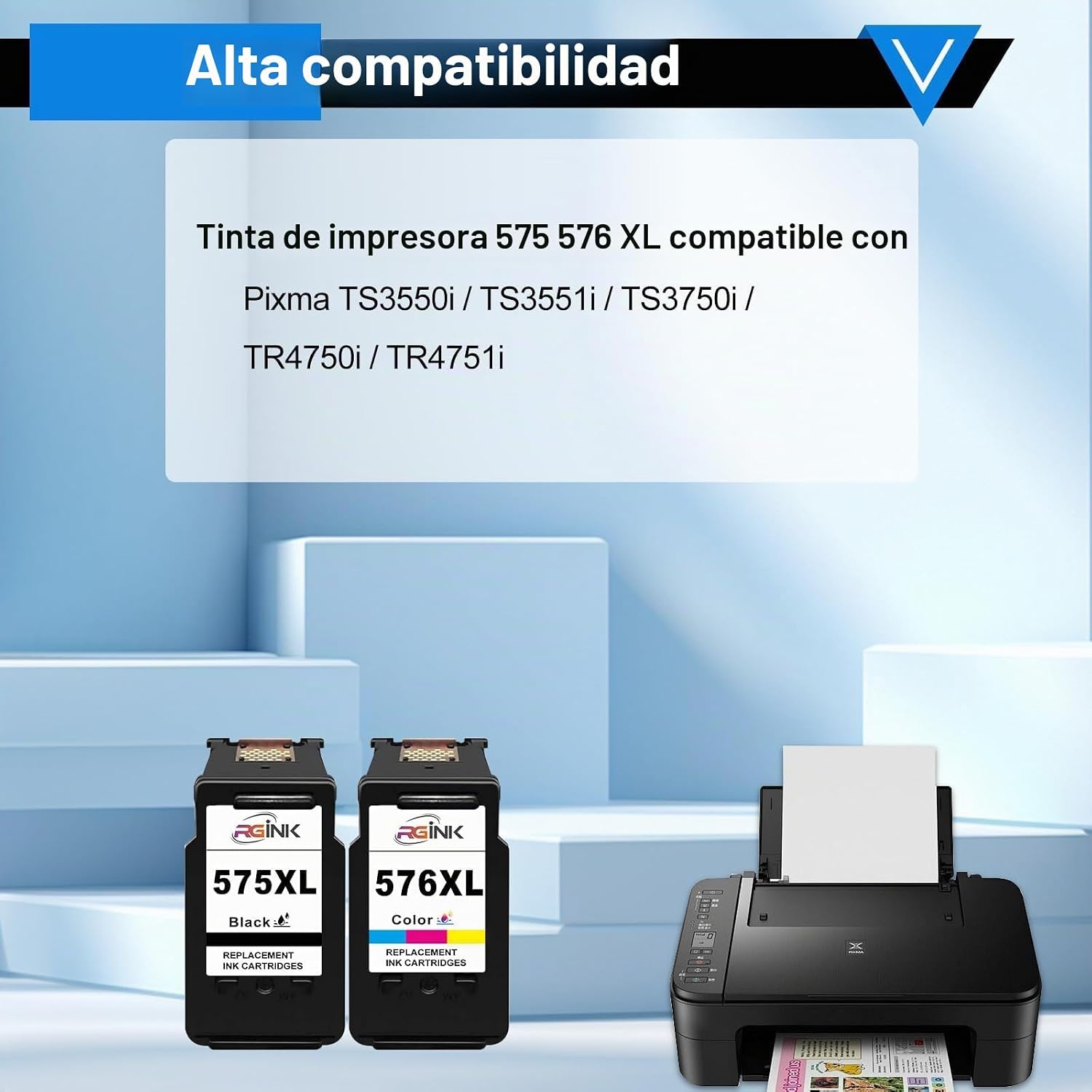Detalle de Cartuchos de tinta 575XL 576XL PG-575XL CL-576XL para Canon (Multipack) – RGiNK