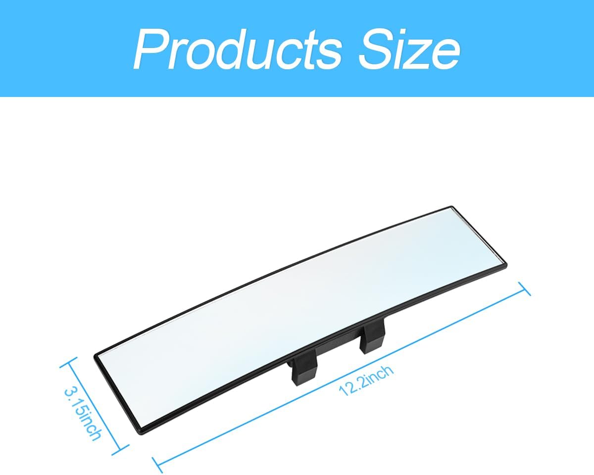 Detalle 2 de 8sanlione Panoramic Rearview Mirror, 12-Inch