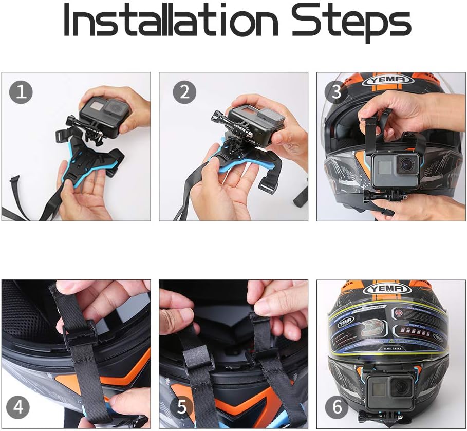 Thumbnail 6 de TELESIN Helmhalterung Motorrad 180° verstellbar