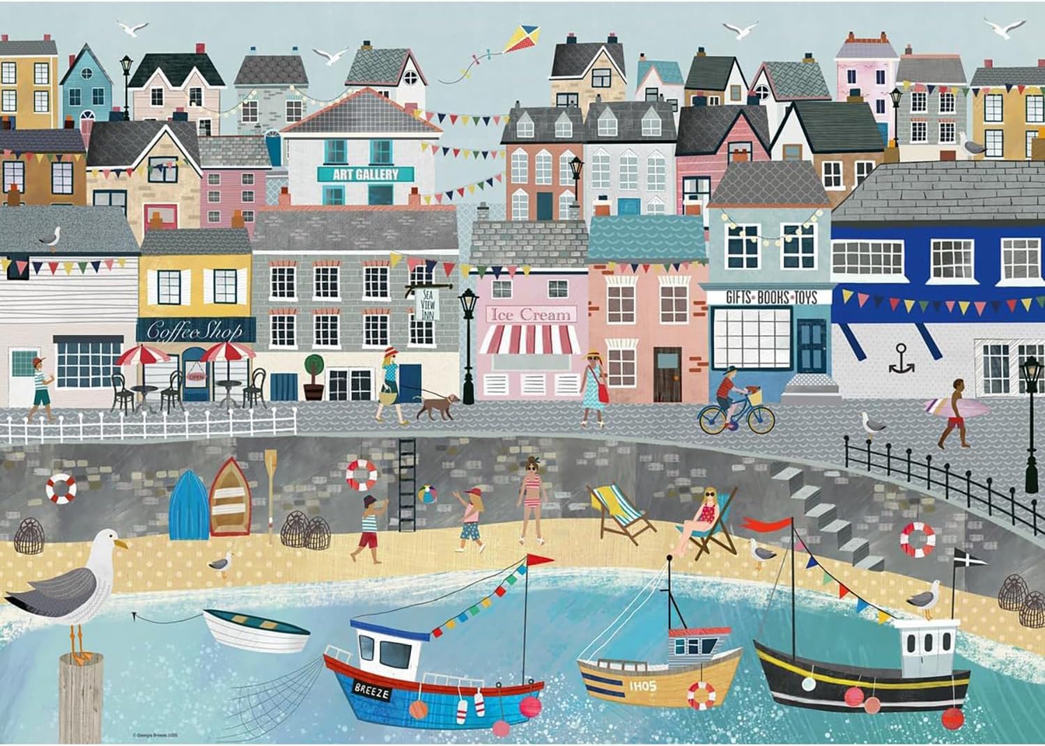 Detalle 2 de Ravensburger Puzzle 1000 pièces Coastal Harbour 🧩