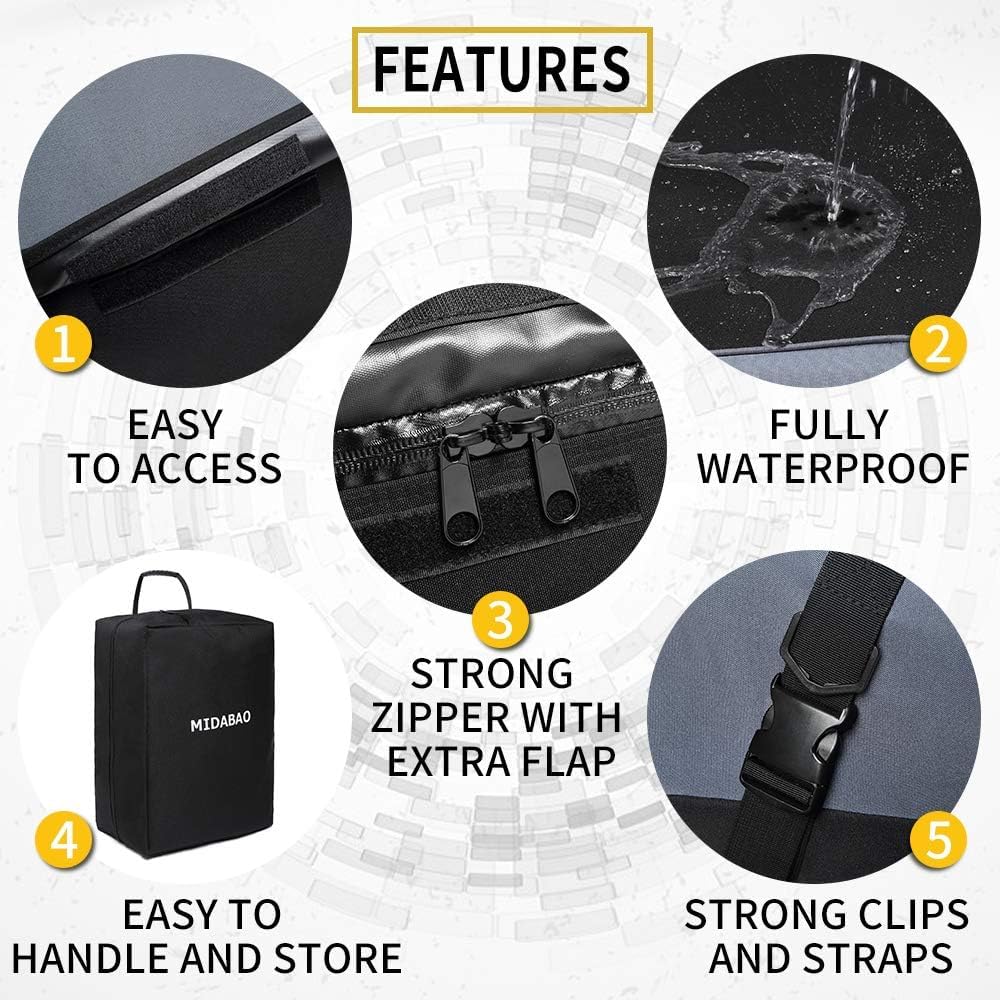 Thumbnail 5 de MIDABAO 20 Cubic Waterproof Car Roof Top Carrier: 20 cu ft The Ultimate Soft Roof Bag
