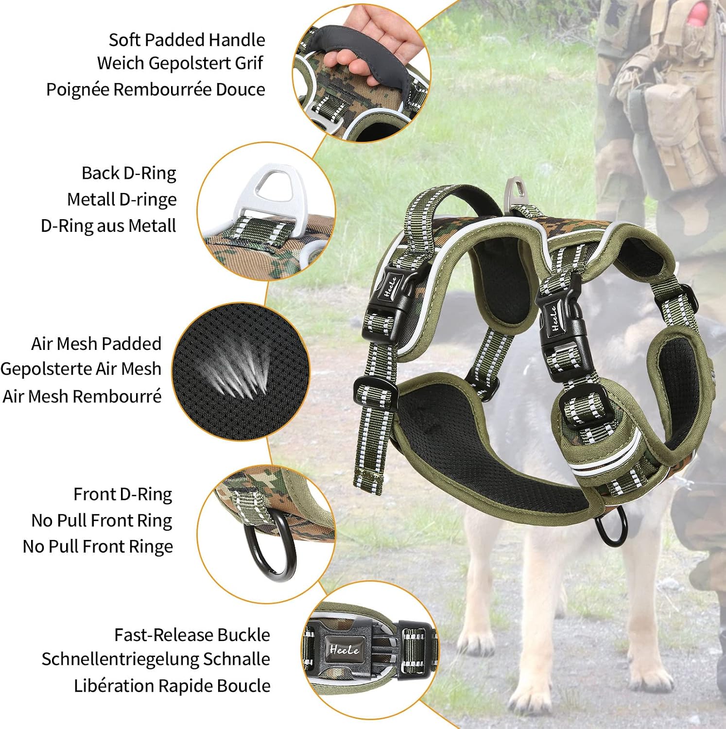 Thumbnail 3 de HEELE Dog Harness L, no pull vest L