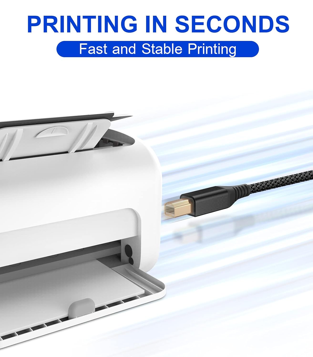 Thumbnail 2 de Sweguard USB-2.0-Druckerkabel 6 m: USB-A auf USB-B (Typ B) für Drucker, Scanner & Geräte mit USB-B