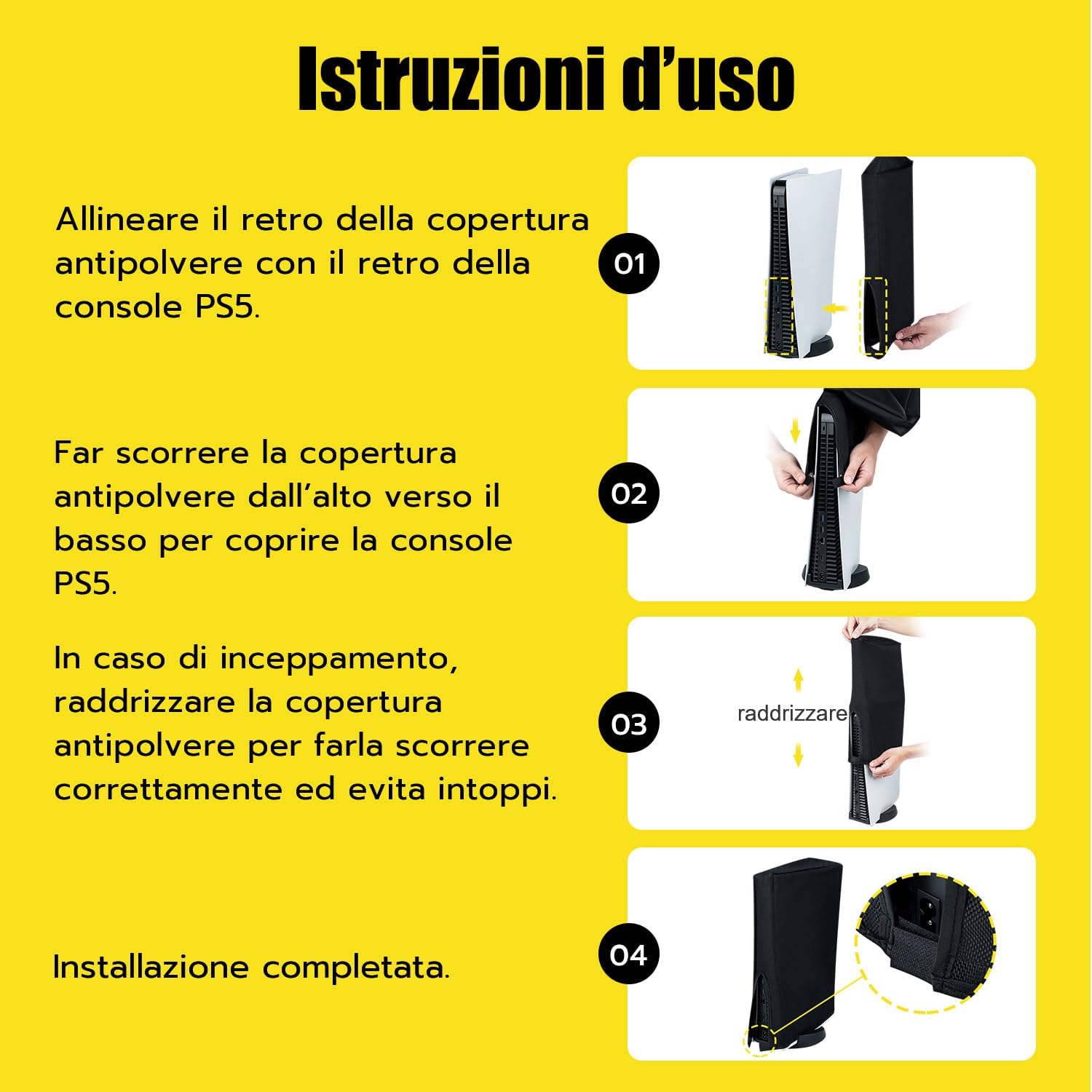 Thumbnail 5 de Wigearss Copertura antipolvere protettiva impermeabile per PS5 Console – non per PS5 Slim/Pro