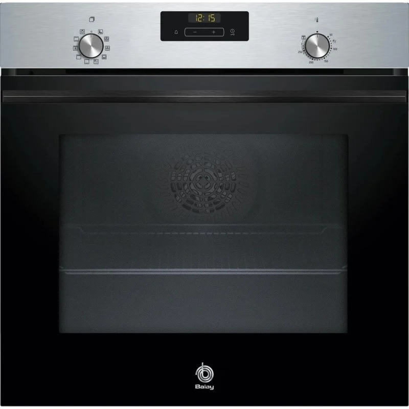 Detalle de Horno eléctrico Balay 3HB413CX3 71L negro y plata Hydro con autolimpieza, LED y bloqueo para niños