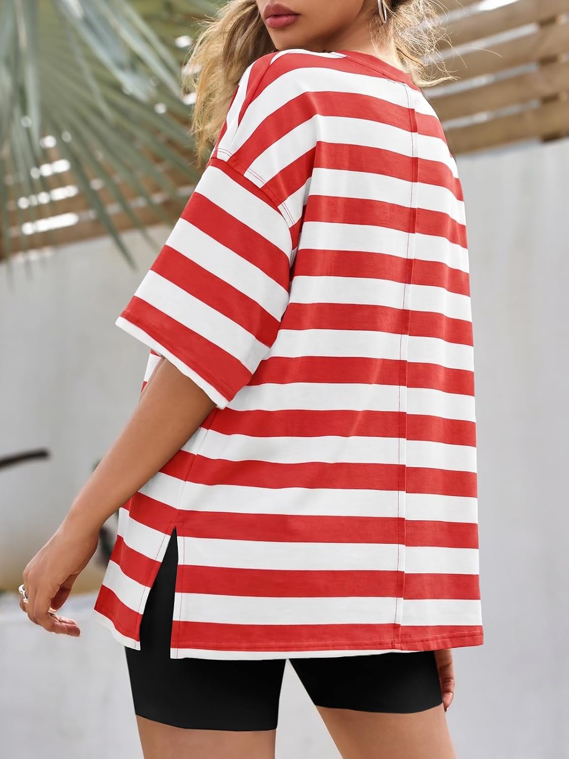 Thumbnail 2 de Tankaneo Women's Oversized Summer Tee: Eco Soft, Side Slit & Loose Fit