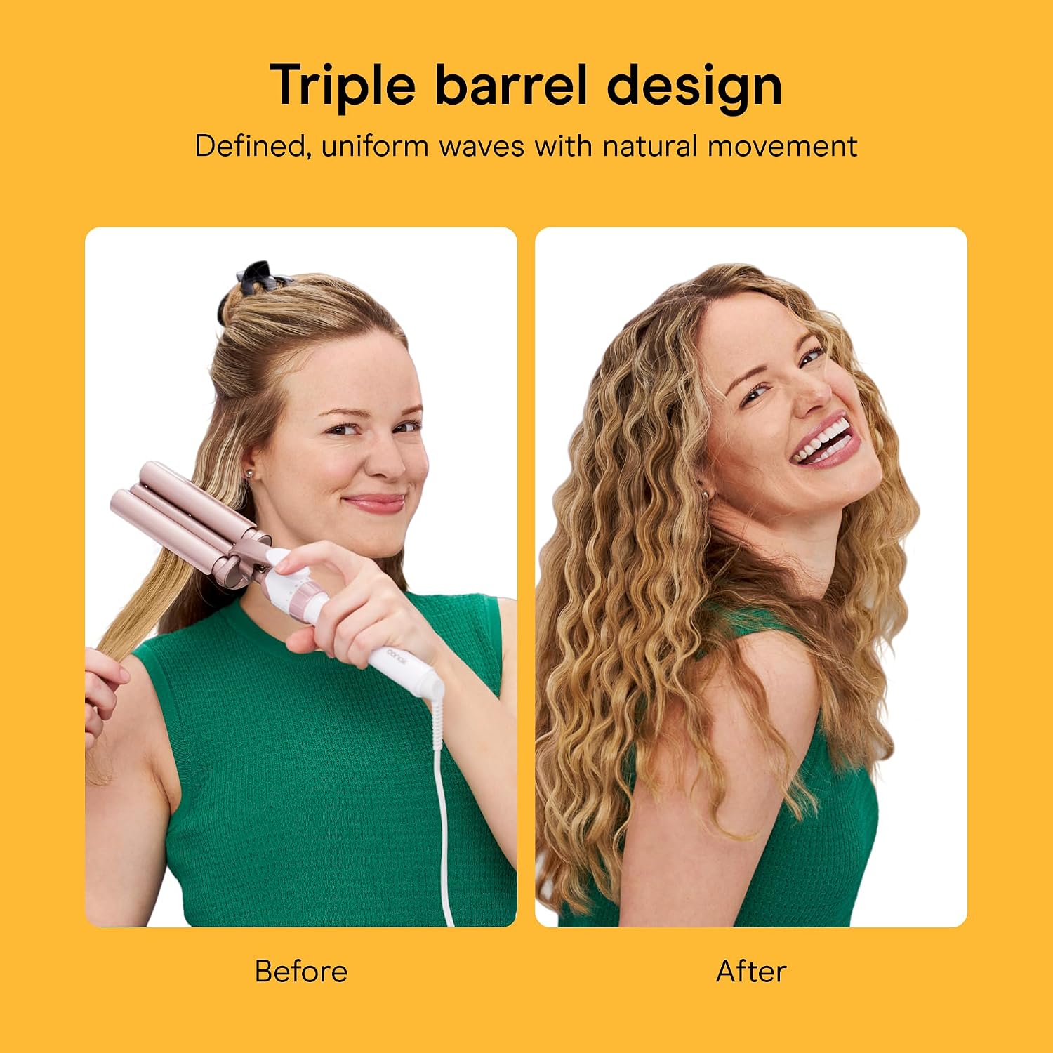 Detalle de Conair Double Ceramic 3-Barrel Waver 30 settings 💇♀