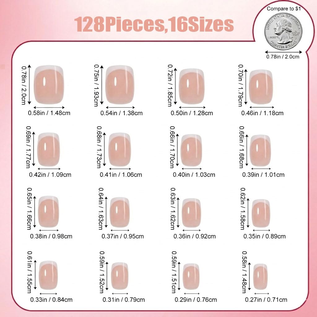 Detalle de ADORYNIGIC Press-On Nails, 128-Piece Set