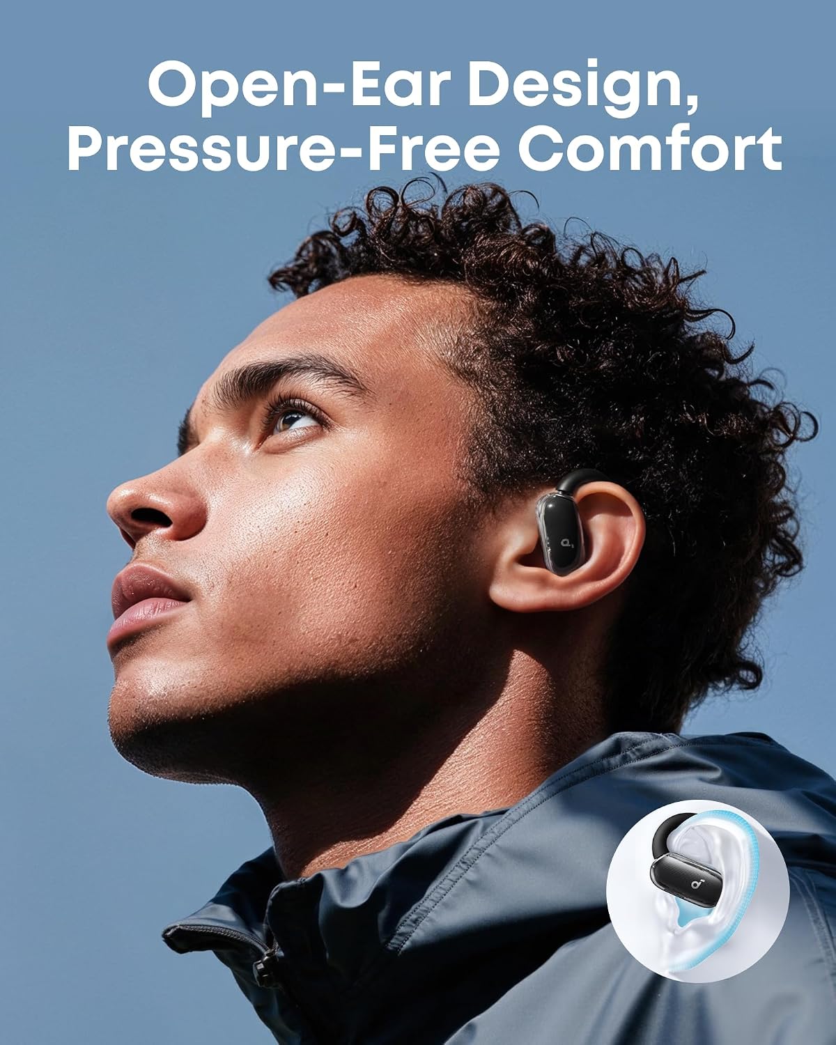 Detalle 2 de Anker soundcore V40i open-ear earbuds 21h playtime