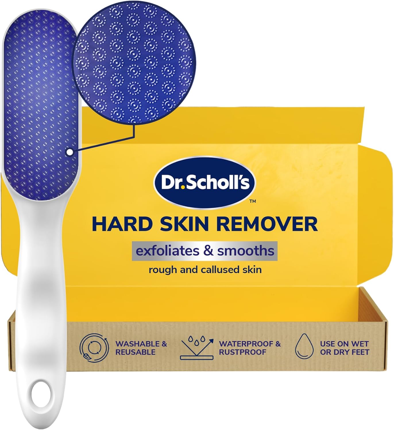 Detalle de Dr. Scholl’s Nano Glass Foot File for hard skin 🦶