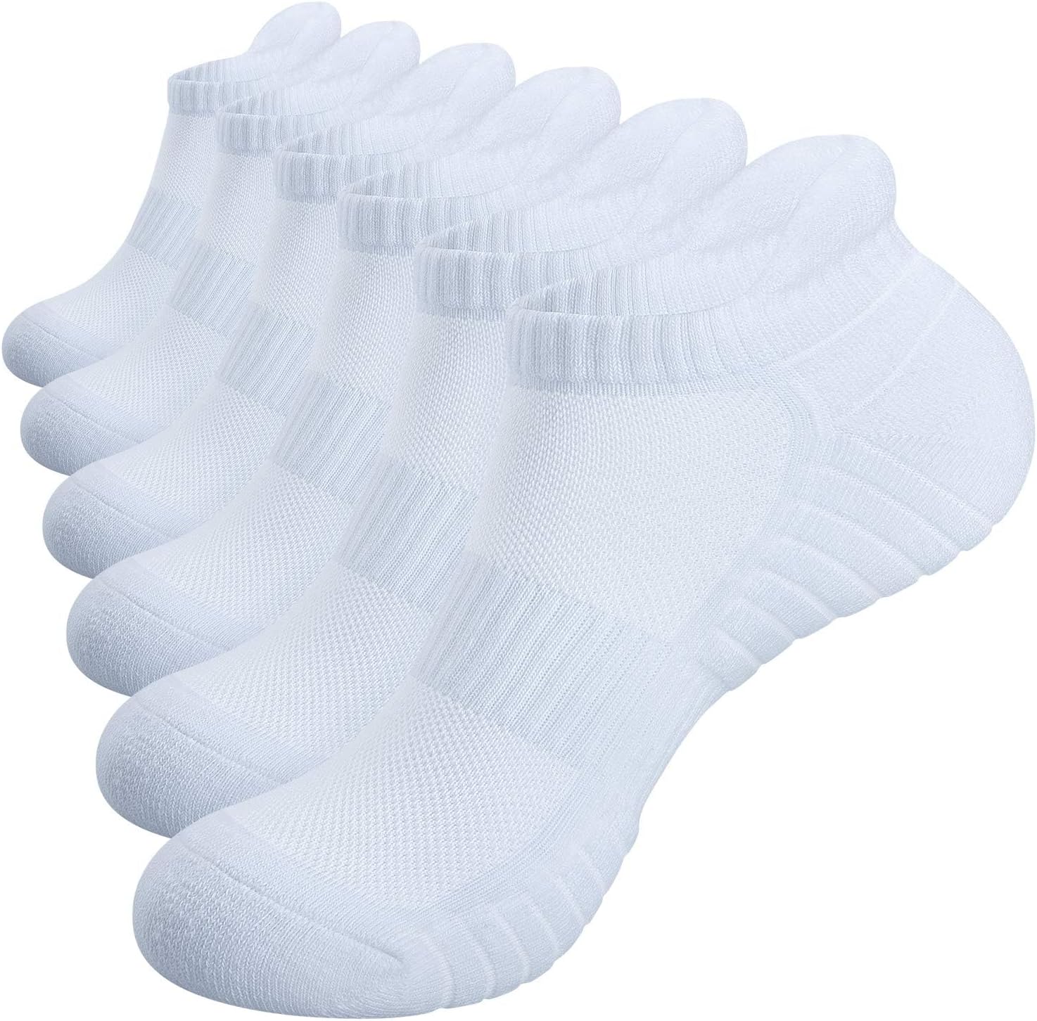Detalle de Alaplus Running Socks Cushioned Trainer Socks – 6 Pairs, Anti-Blister, Ankle length