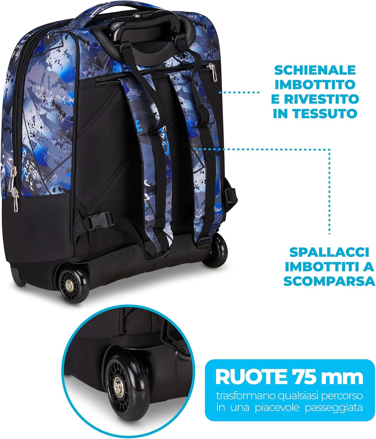 Thumbnail 5 de Seven Zaino Trolley Scuola Elementare 2 in 1: Doppio Uso, Doppio Scomparto