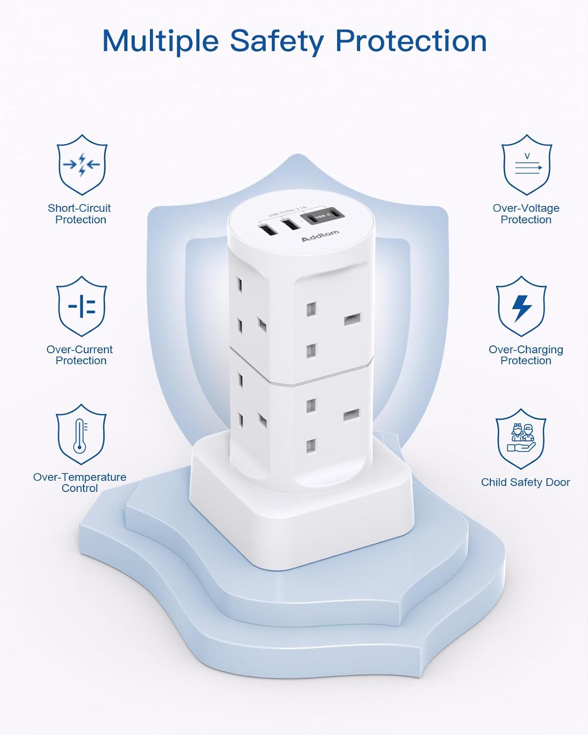 Thumbnail 5 de Tower Extension Lead with USB Slots 3250W
