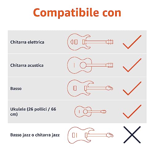 Detalle de Amazon Basics Supporto per Chitarra Portatile e Pieghevole – Treppiede leggero, imbottitura antiscivolo e altezza regolabile