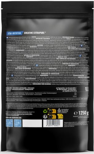 Detalle de Creatina Monoidrata Polvere Extrapura – Gym Nutrition, 1,25 kg (367 porzioni)