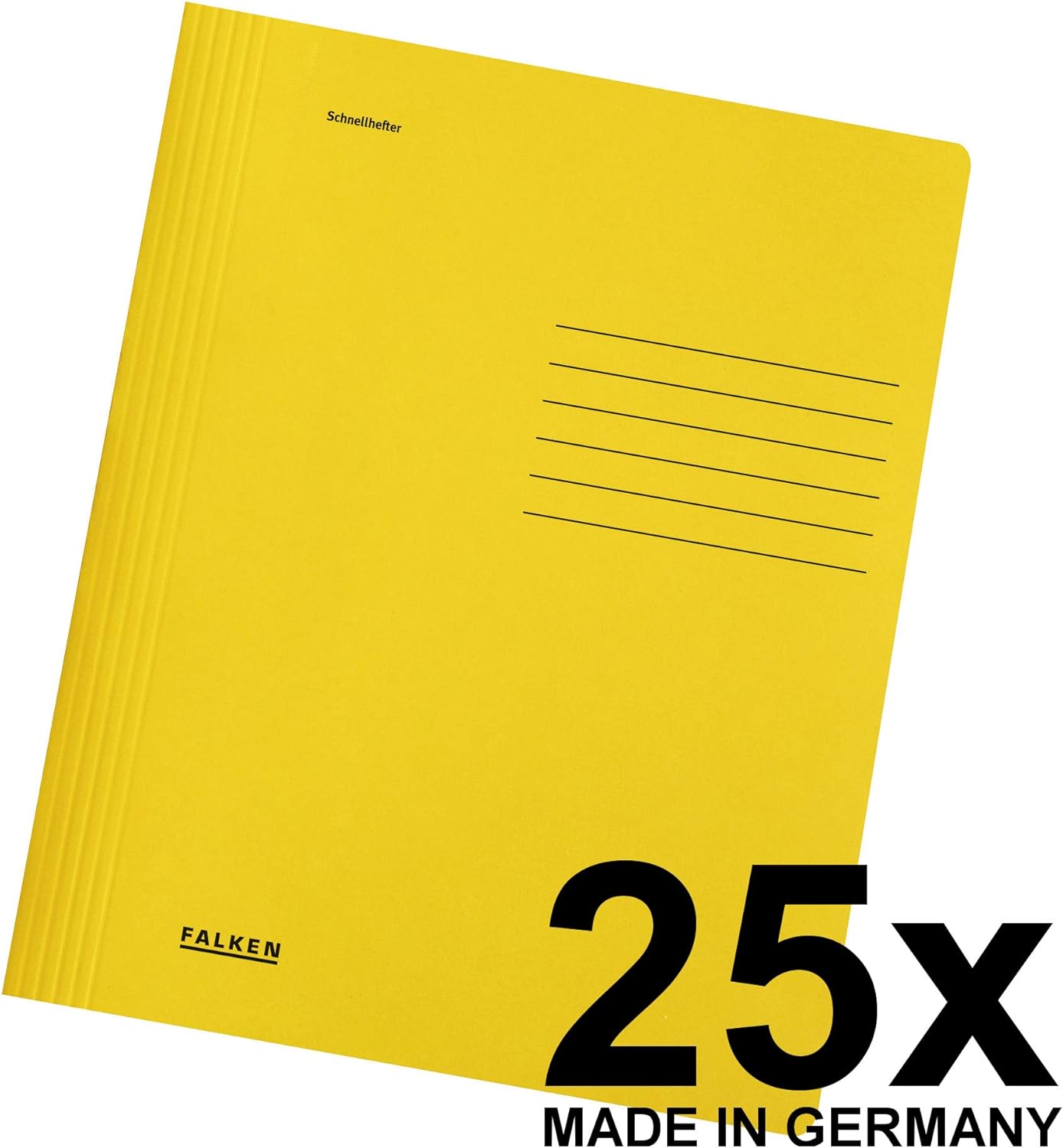 Thumbnail 1 de Original Falken Recycling-Schnellhefter DIN A4 Gelb, 25er Pack – Blauer Engel, 250 Blatt