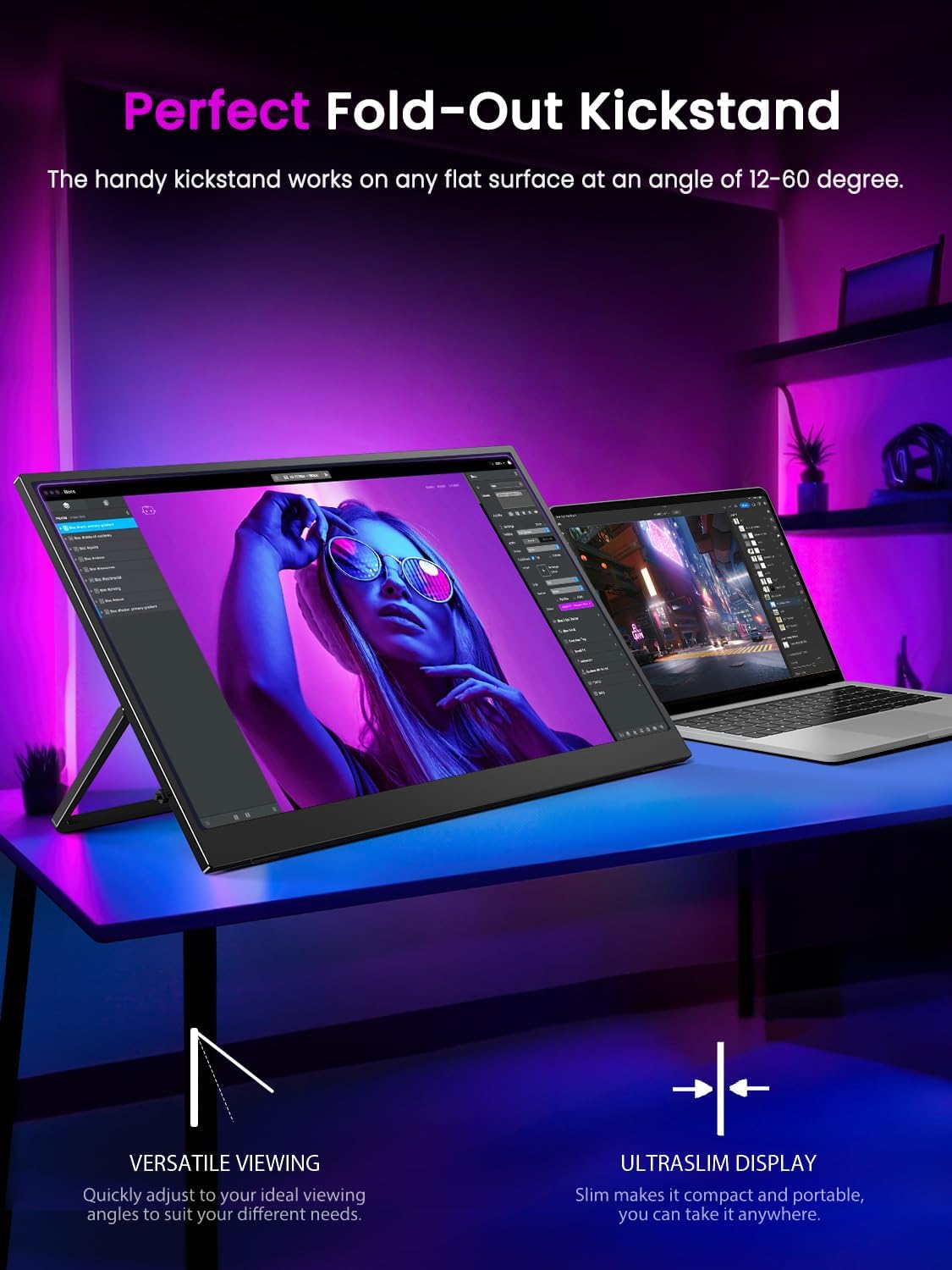 Thumbnail 4 de UPERFECT 17.3" 4K QLED Portable Monitor