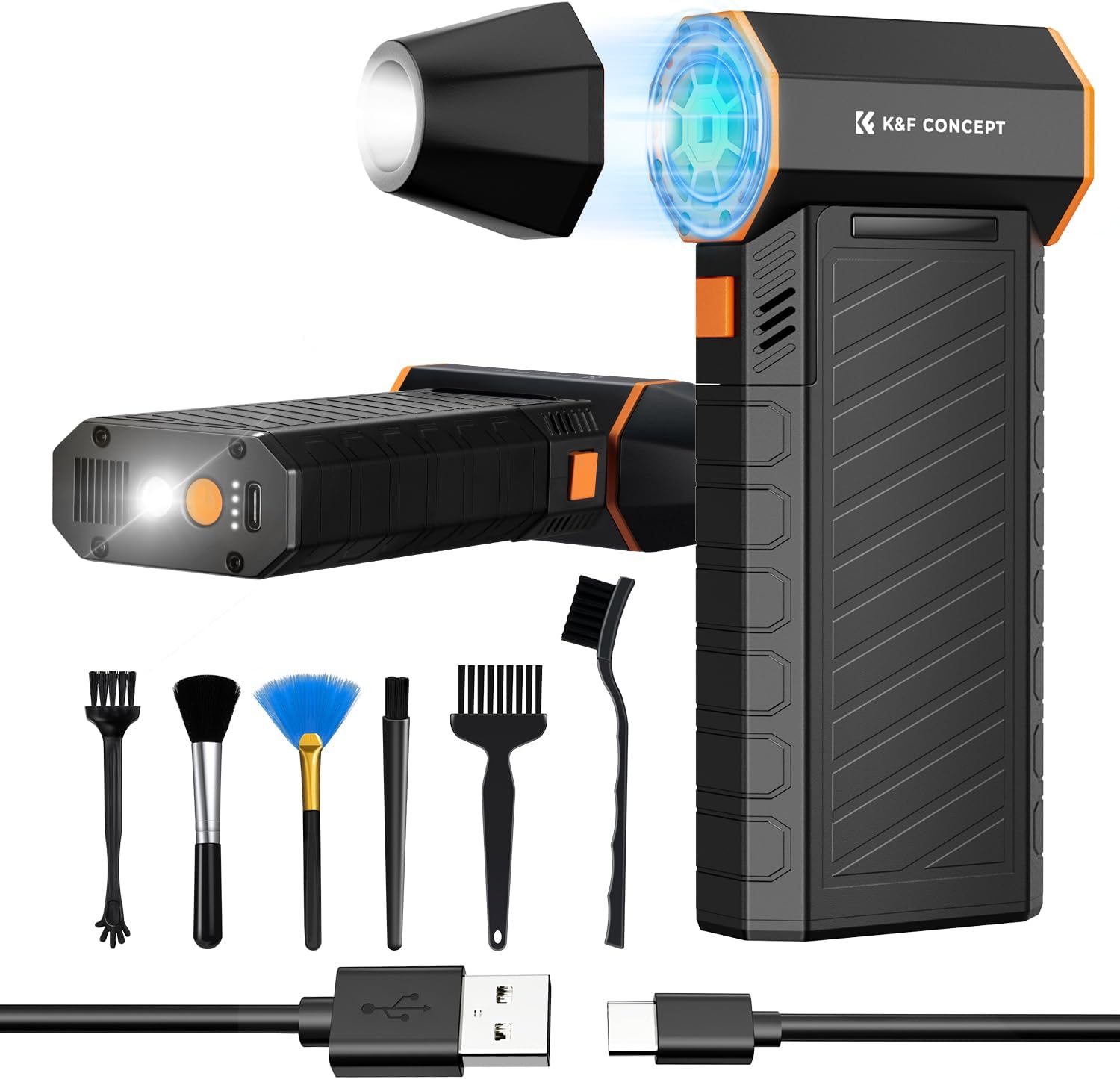 Detalle de K&F CONCEPT Magnetic Compressed Air Duster (Electric Air Duster) with Brushless Motor, 3 Gears & Rechargeable 6000mAh