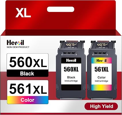 Detalle de Heroil PG-560XL CL-561XL Cartuchos tinta Canon Negro y Color 🖨