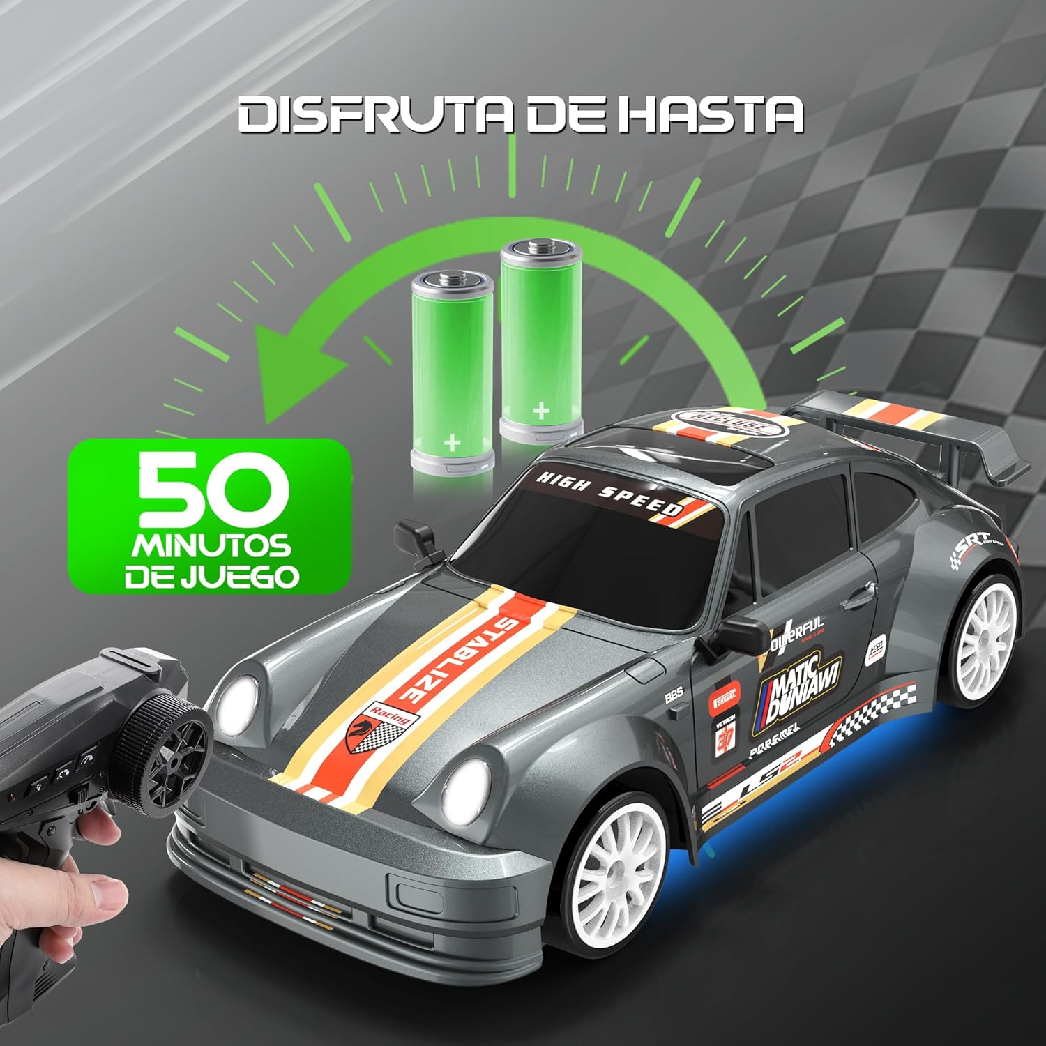 Thumbnail 5 de HappyGoLucky Coche RC Drift Car 1:24 10-15 km/h