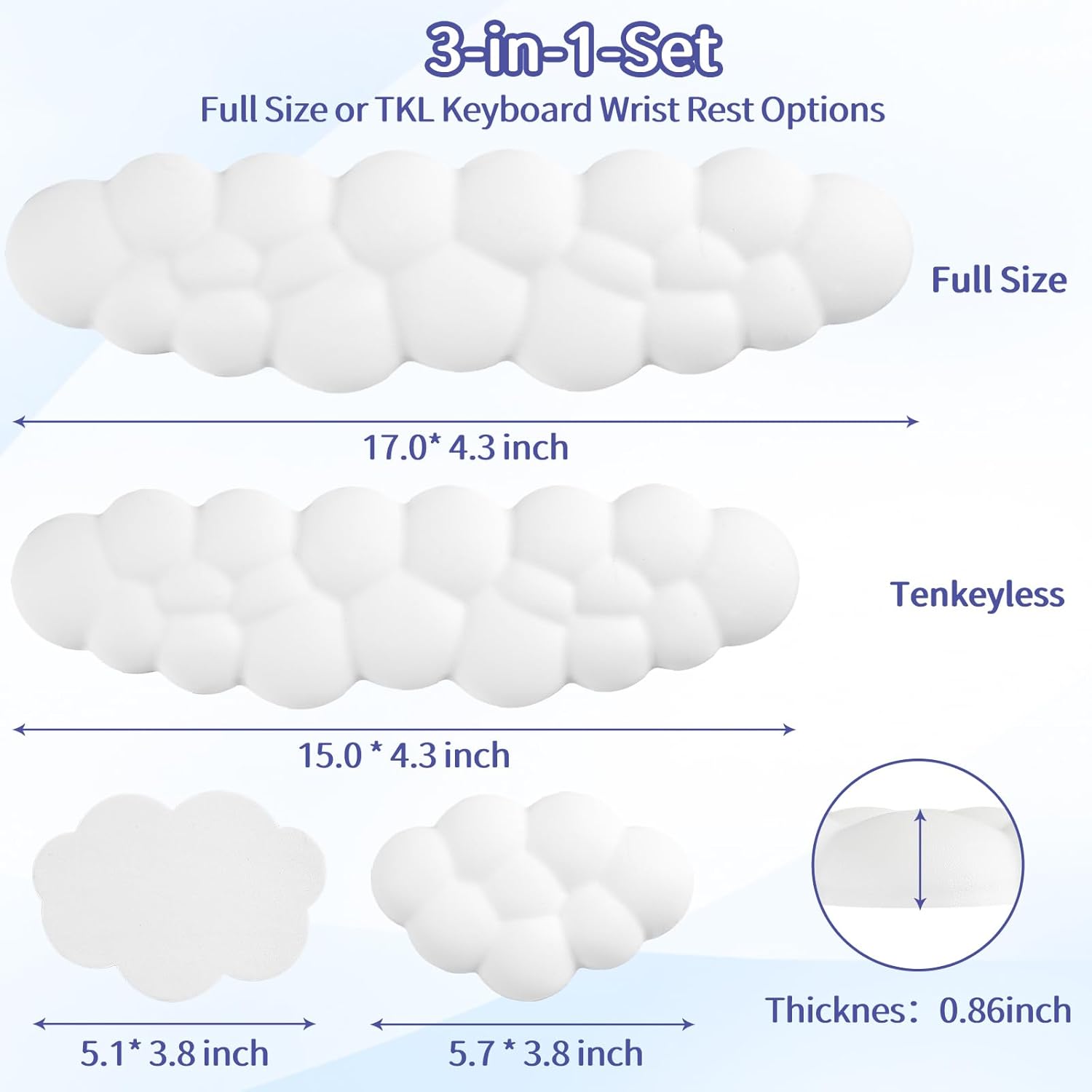 Thumbnail 6 de Sushret Cloud Wrist Rest 1pc for keyboard ๐ฑ