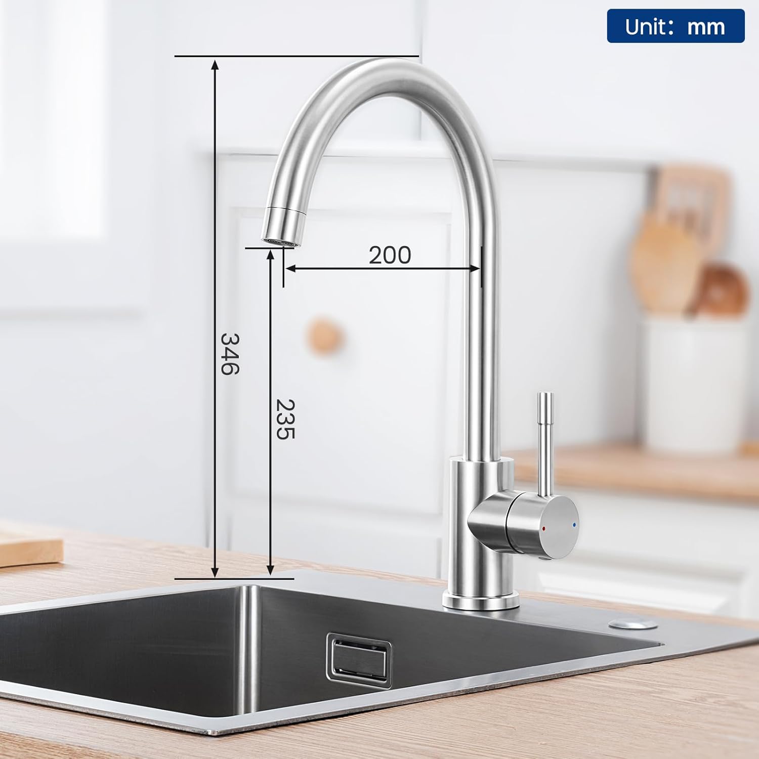 Thumbnail 6 de CECIPA Rubinetto lavello cucina girevole 360° in acciaio inox 🚰
