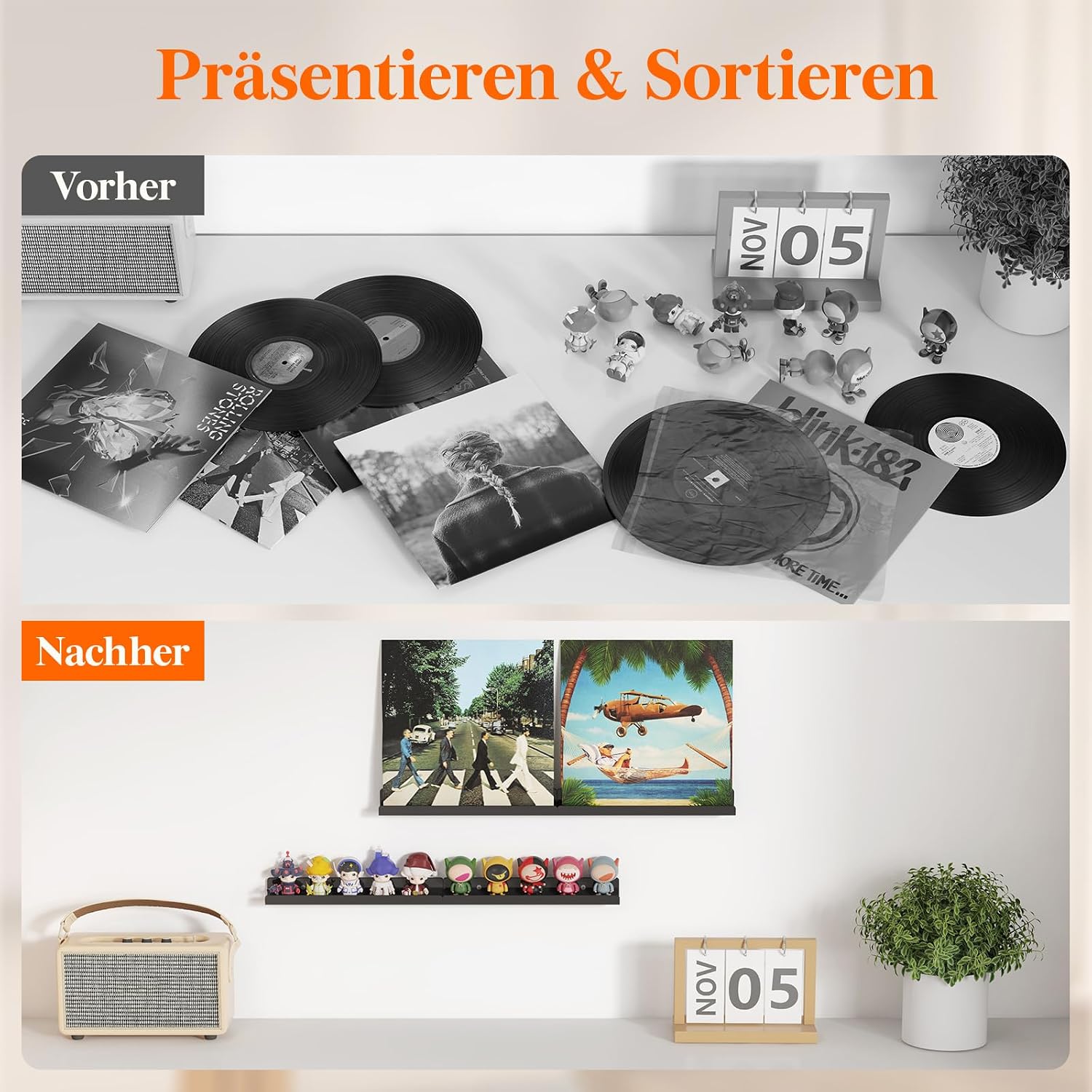 Thumbnail 3 de Lifewit Hängeregale Schallplatten 6er Pack 30,5 cm