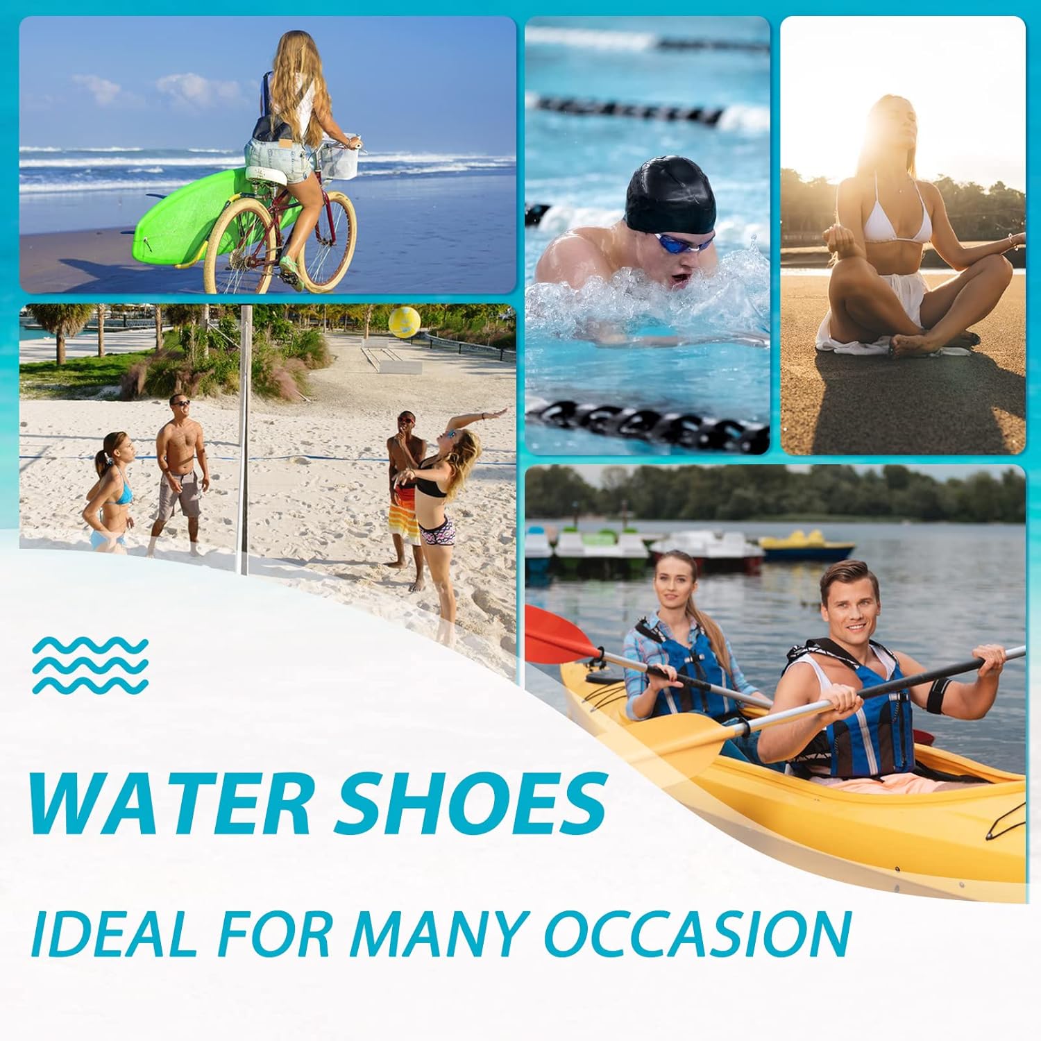 Thumbnail 6 de Wasserschuhe Unisex Damen & Herren – Schnelltrocknende Strandschuhe mit Drainagelöchern 36–46EU