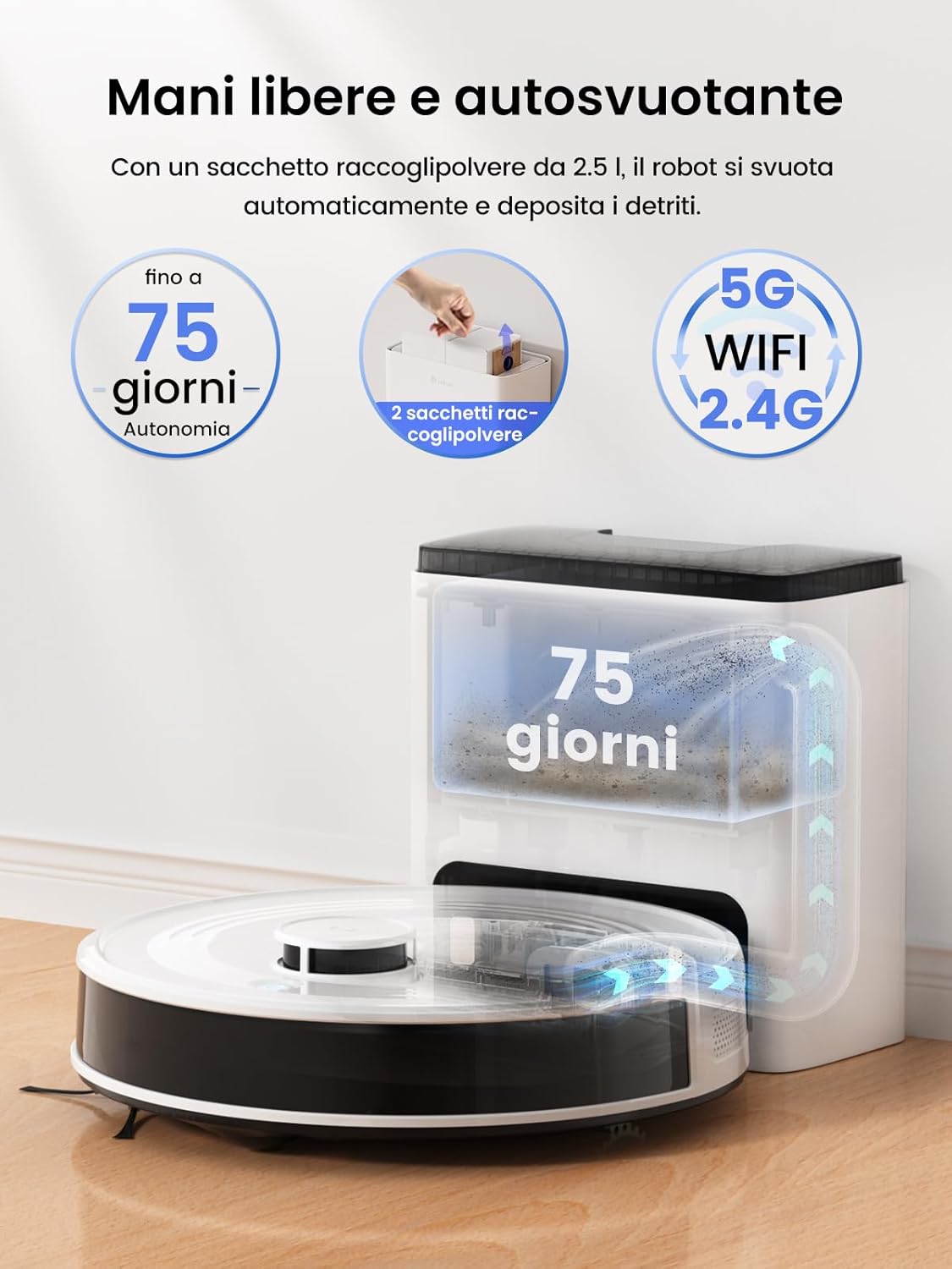 Detalle 2 de LEFANT M2 Plus aspirapolvere 6000Pa